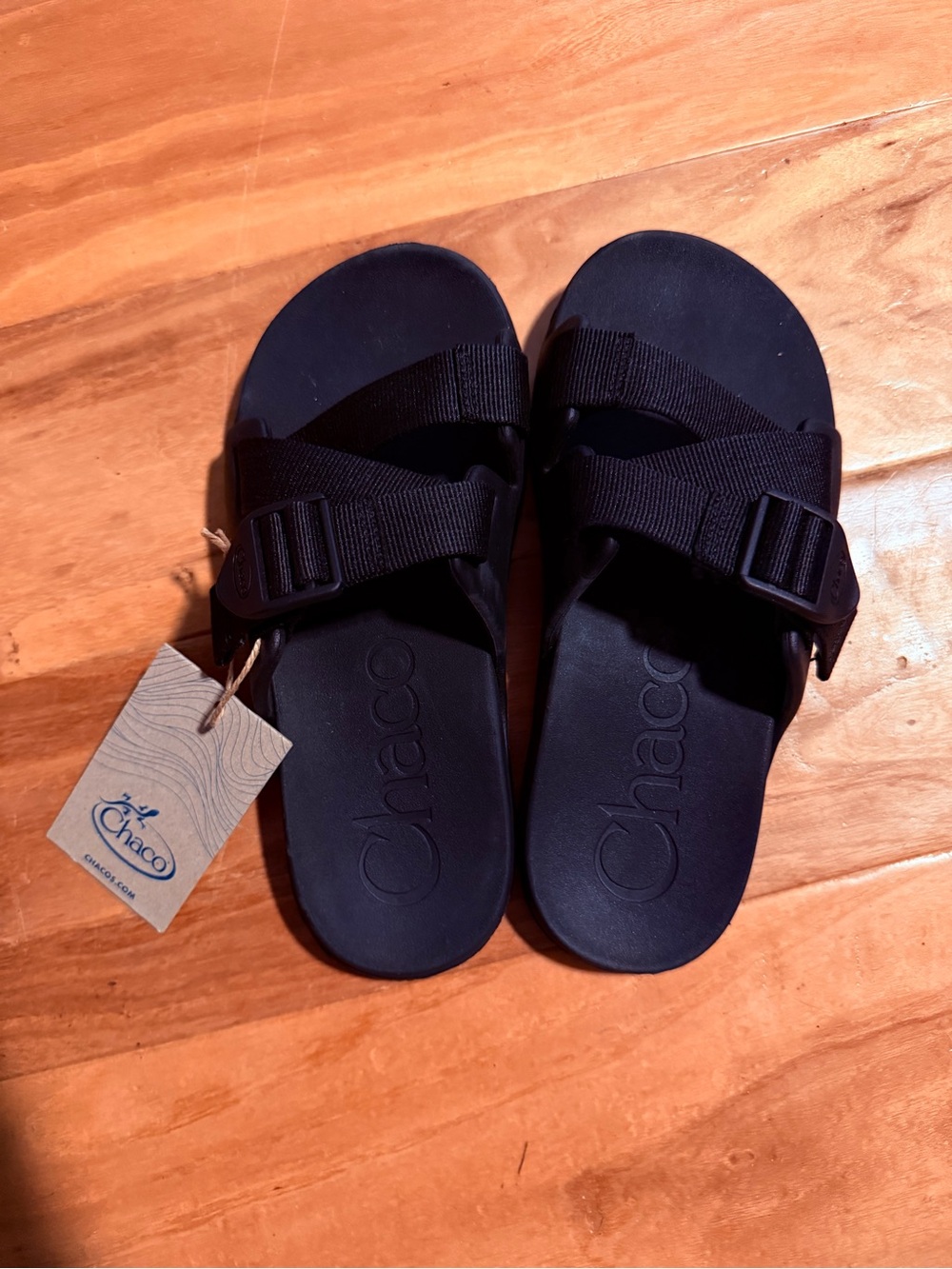 Chaco Kids Black Adjustable Slide Sandals